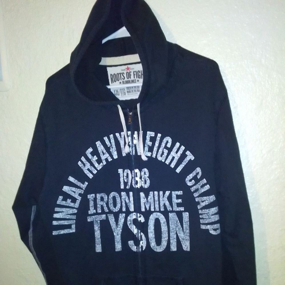 Mike Tyson Dark Grey Zip Up Hoodie